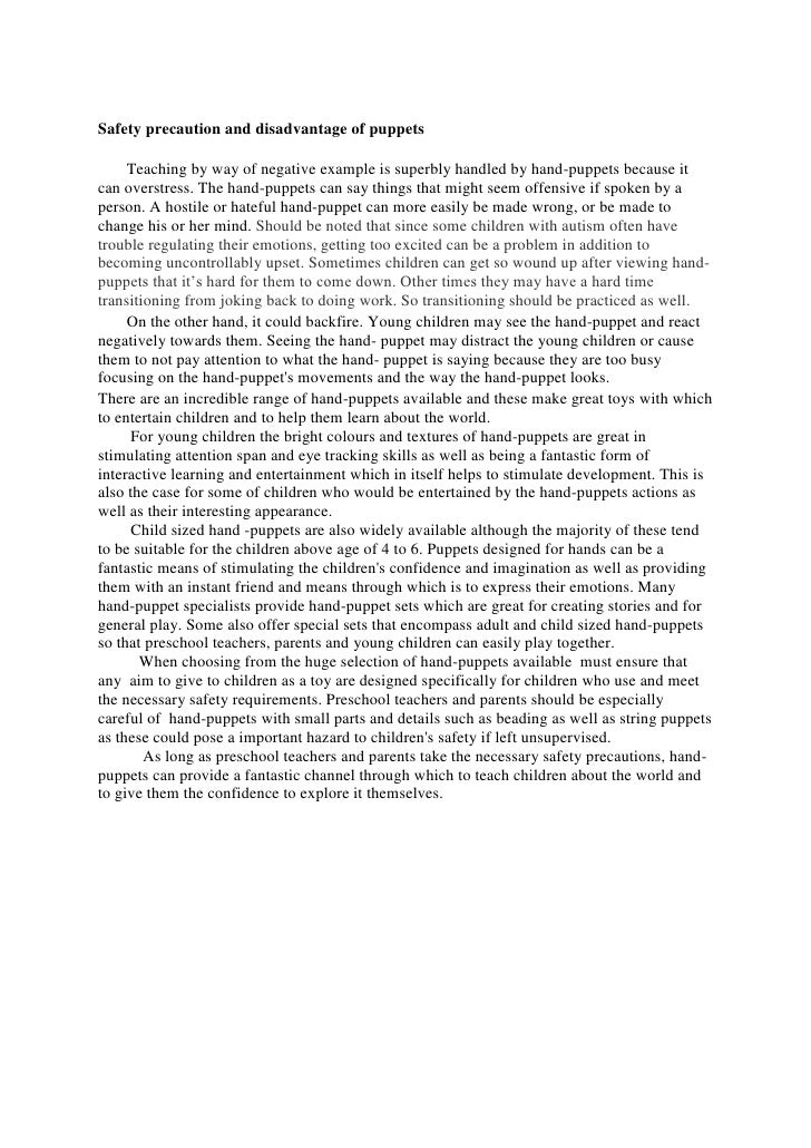 narrative essay on a puppet show types of puppetry